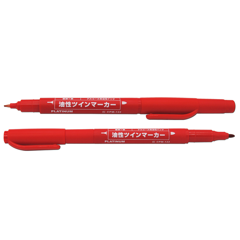 白金 CPM-122 红色 小号双头记号笔